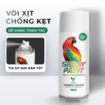Chai sơn xịt màu đen VTOP 400ml cao cấp sơn lót phủ bóng - Ảnh 4