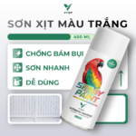 Sơn xịt màu trắng VTOP bền màu dễ thao tác